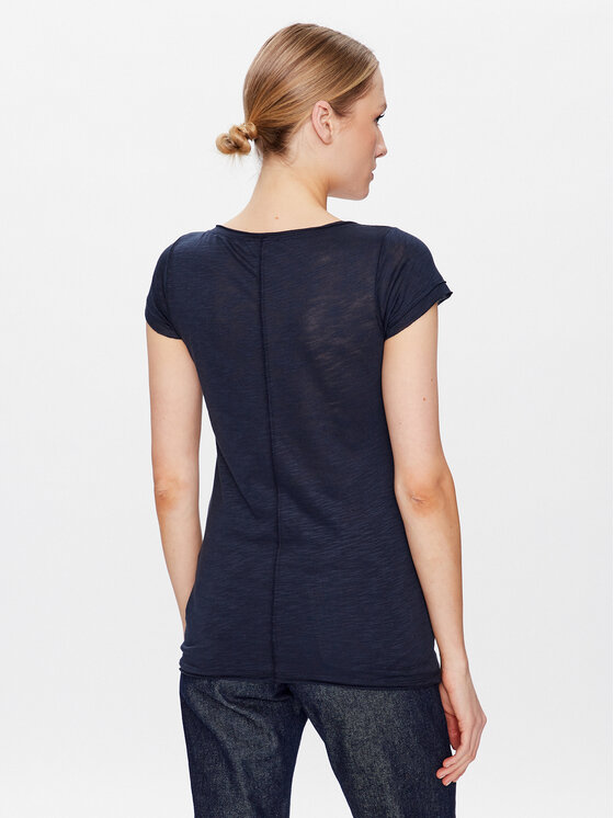 Sisley Sisley T-krekls 3TNHL4007 Tumši zils Regular Fit