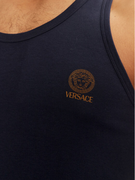 Versace Versace Tank top AUU01012 1A1001 Granatowy Regular Fit