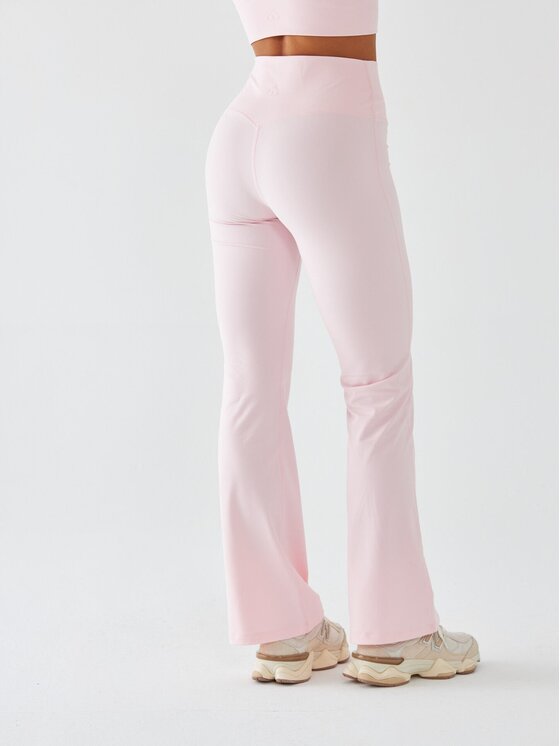 BeShaped BeShaped Legginsy Dzwony - Morning Dew Różowe złoto Shaping Fit