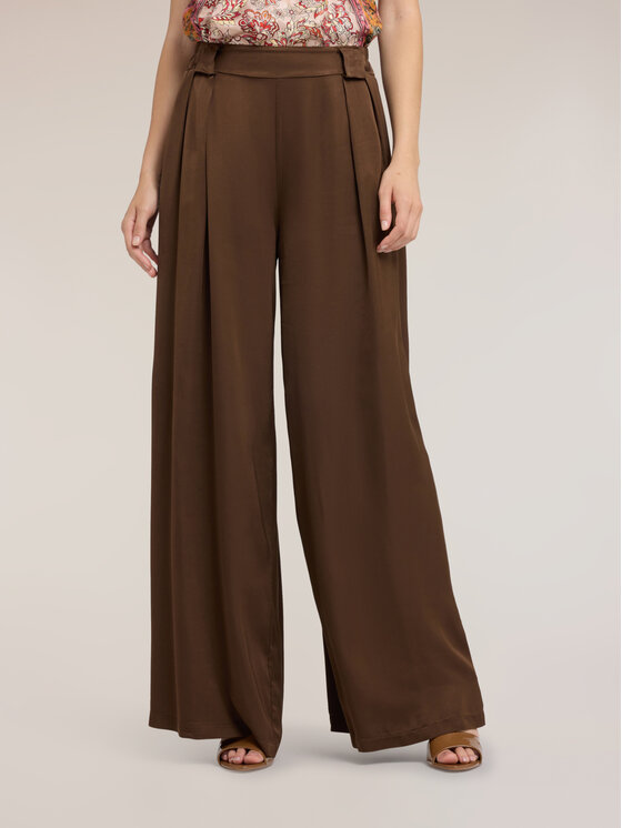 Motivi Motivi Pantaloni di tessuto P07HQ004954N022 Marrone Over Fit