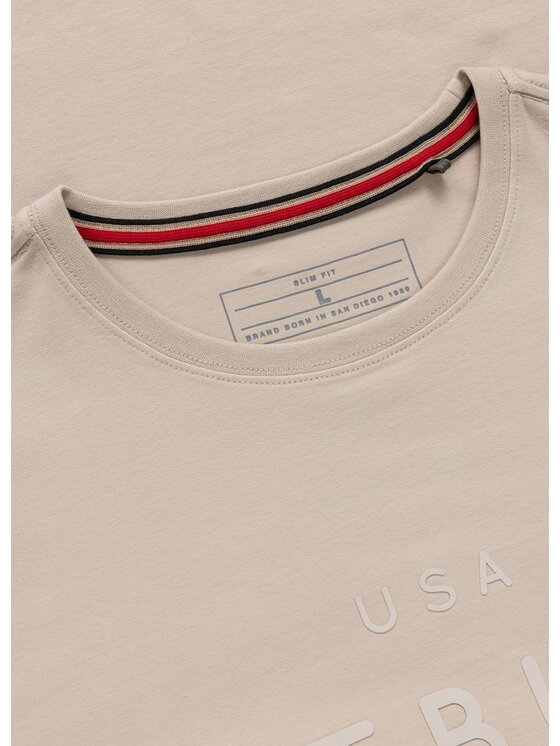 PITBULL PITBULL T-Shirt USA CAL Beżowy Regular Fit