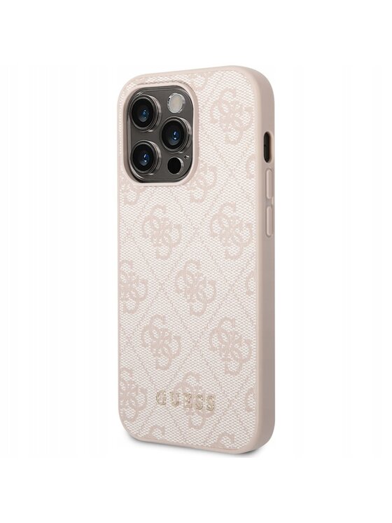 Guess Guess Etui na telefon 4G Saffiano Różowe złocenie