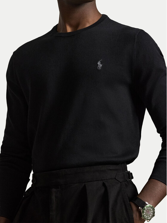 Polo Ralph Lauren Polo Ralph Lauren Sveter Ls 710684957008 Čierna Slim Fit
