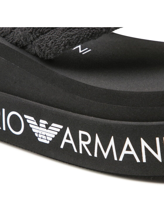 Emporio Armani Emporio Armani Šlepetės per pirštą XVQS04 XM764 Q729 Juoda