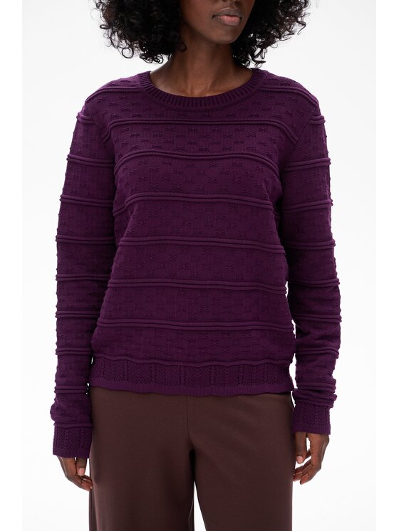 blue shadow blue shadow Sweter Daniel Fioletowy Regular Fit