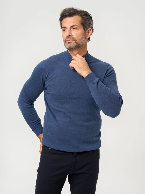 Willsoor Willsoor Sweter 71428 Niebieski Anatomic Fit