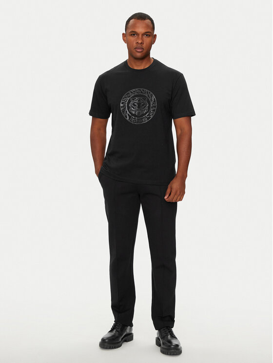 Just Cavalli Just Cavalli T-shirt 77OAHE05 Crna Regular Fit