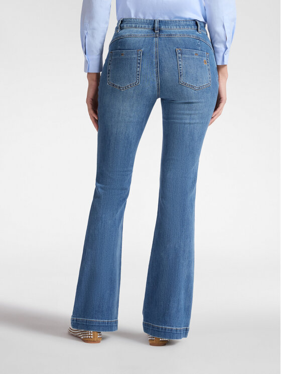 Elena Mirò Elena Mirò Jeansy P530P000412N024 Niebieski Flare Fit