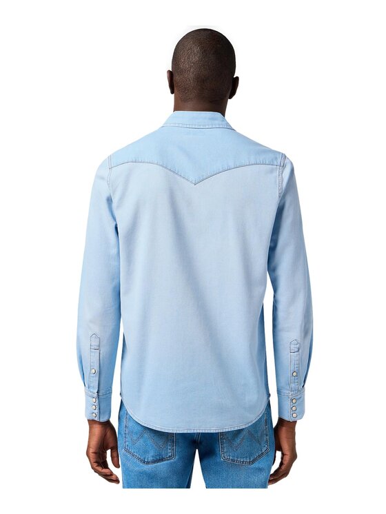 Wrangler Wrangler camicia di jeans 112362745 Blu Regular Fit