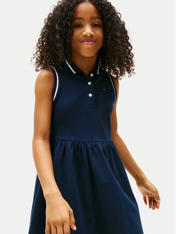 Tommy Hilfiger Tommy Hilfiger Ежедневна рокля KG0KG08486 Тъмносин Regular Fit