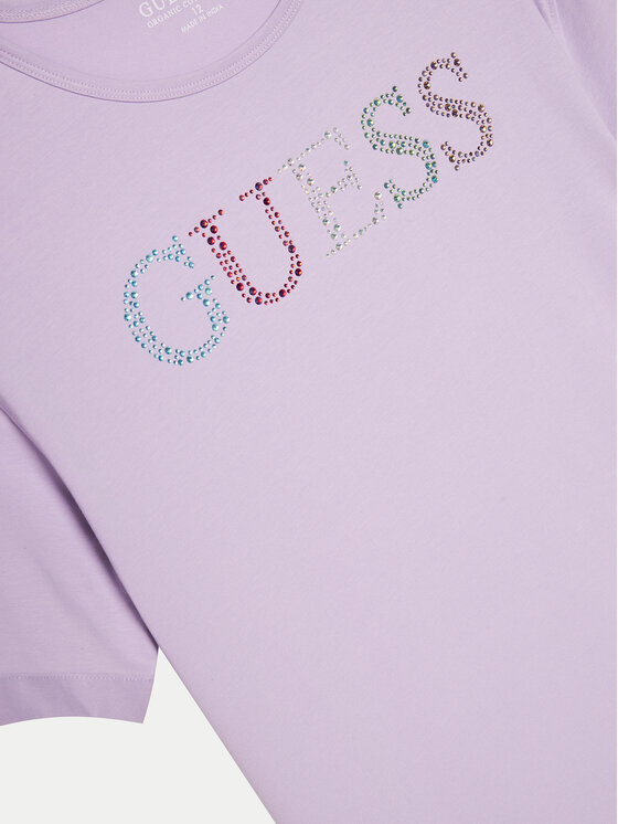 Guess Guess T-Shirt J4GI38 J1314 Fioletowy Regular Fit