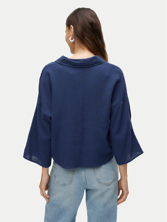Vero Moda Vero Moda Koszula Natali 10279685 Granatowy Standard Fit