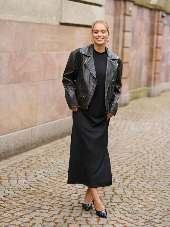 Kaffe Kaffe Lederjacke Jane 10508826 Schwarz Regular Fit