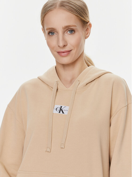 Calvin Klein Jeans Calvin Klein Jeans Bluza J20J222539 Beżowy Oversize