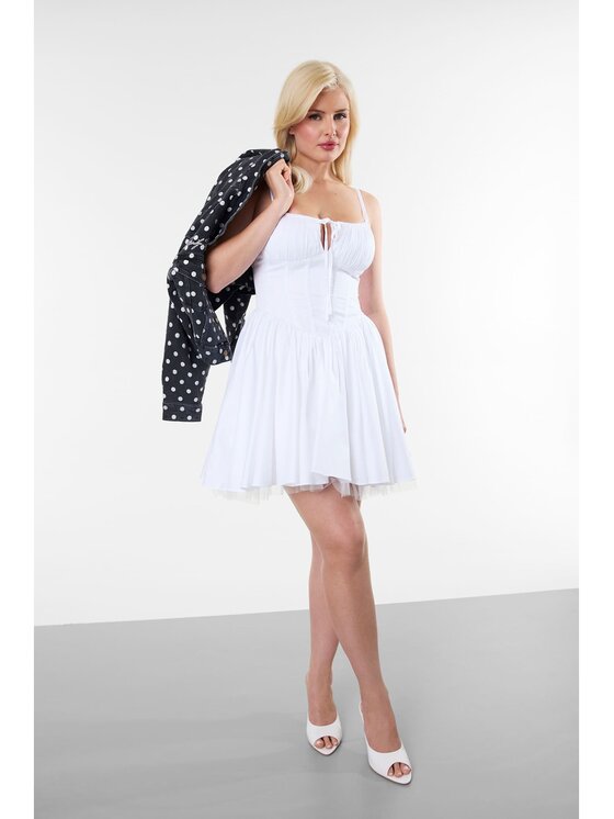 Guess Guess Každodenní šaty 182720 Bílá Classic Fit