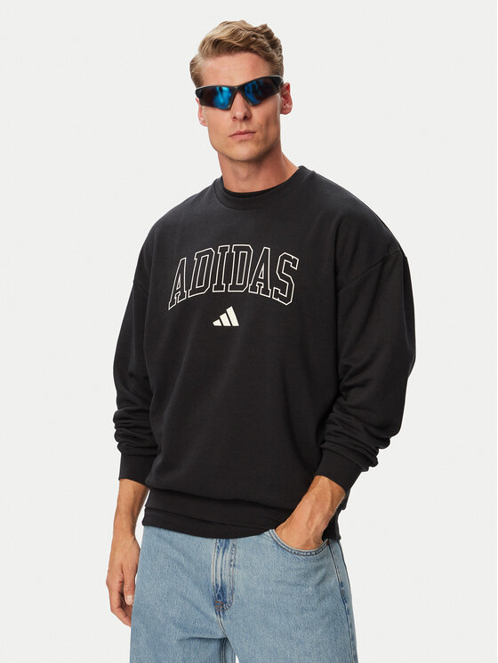 adidas adidas Tričko Trefoil Essentials IA7532 Čierna Loose Fit