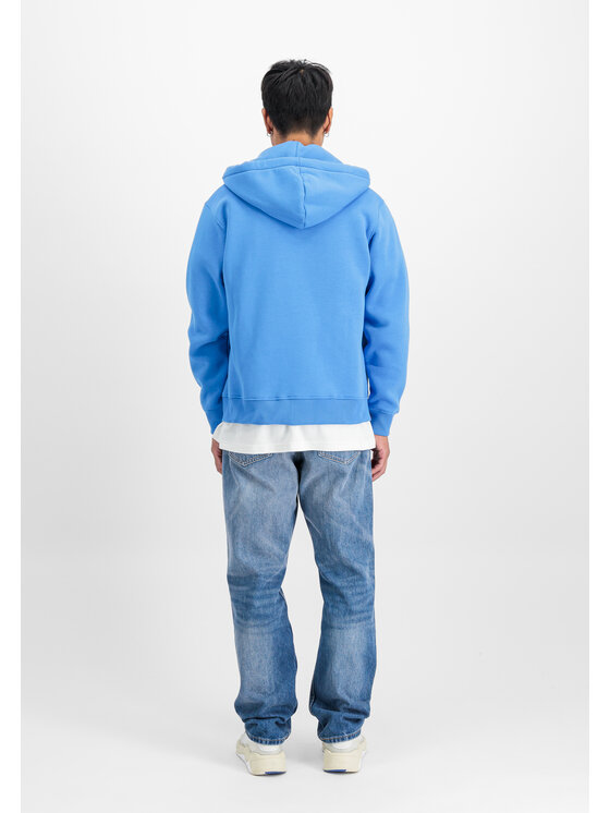 Alpha Industries Alpha Industries Bluza Basic Small Logo Zip Hoodie Niebieski Regular Fit