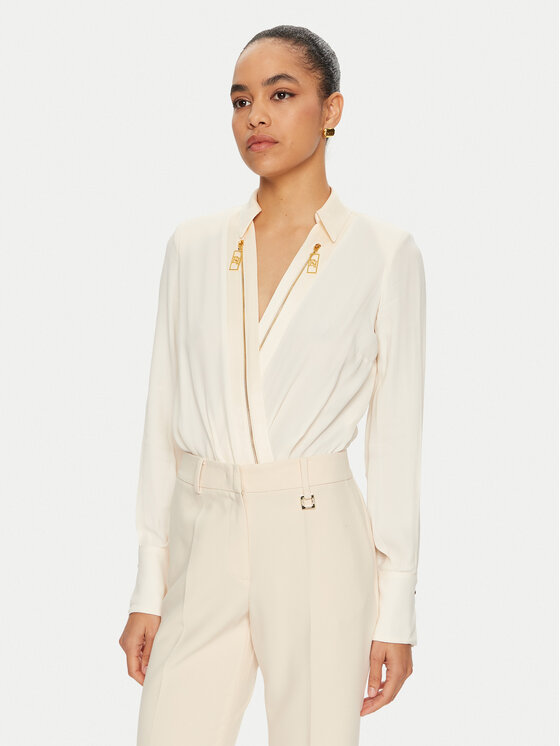 Elisabetta Franchi Elisabetta Franchi Glaustinukė CB-003-46E1 Écru Regular Fit