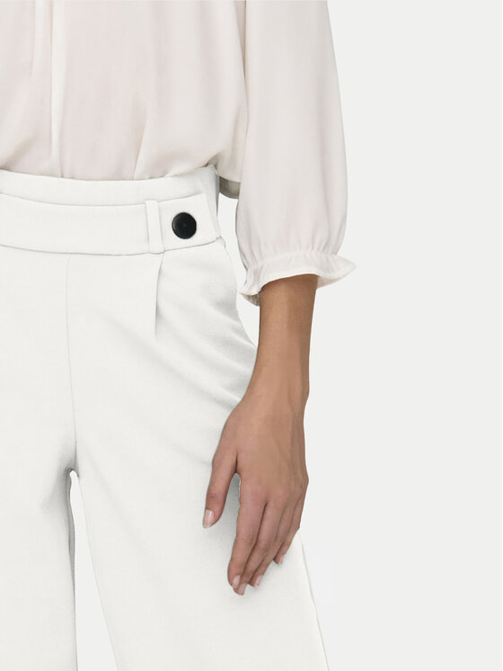 JDY JDY Kalhoty z materiálu Geggo 15208430 Bílá Wide Leg