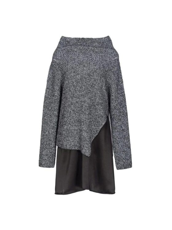 PINKO PINKO Sukienka codzienna Etereo abito mouline Szary Comfortable Fit