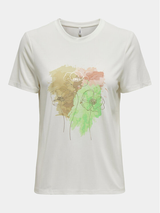 ONLY ONLY Tricou 15303212 Alb Regular Fit