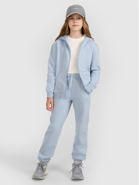 4F 4F Spodnie dresowe BASIC+ Niebieski jasny Regular Fit