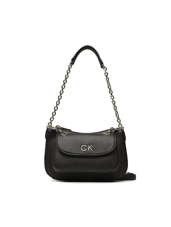 Geantă Calvin Klein Re-Lock Dbl Shoulder Bag K60K610183 Negru