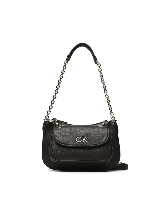 Calvin Klein Handtasche Re-Lock Dbl Shoulder Bag K60K610183 Schwarz
