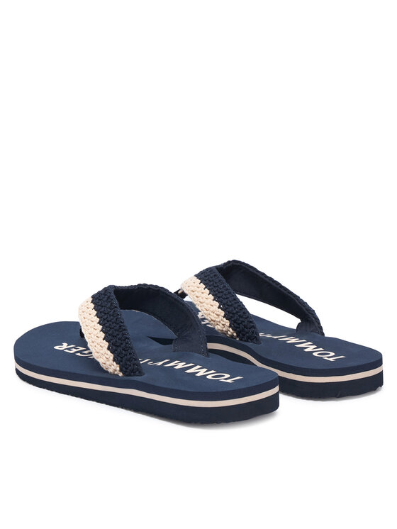 Tommy Hilfiger Tommy Hilfiger Japanke Crochet Summer FW0FW09417 Tamnoplava