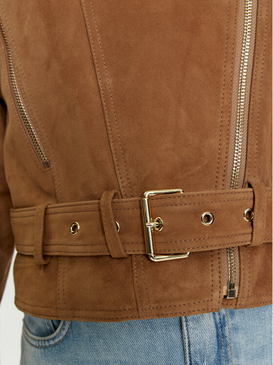 Luisa Spagnoli Luisa Spagnoli Кожено яке Vespucci 540807 Кафяв Regular Fit