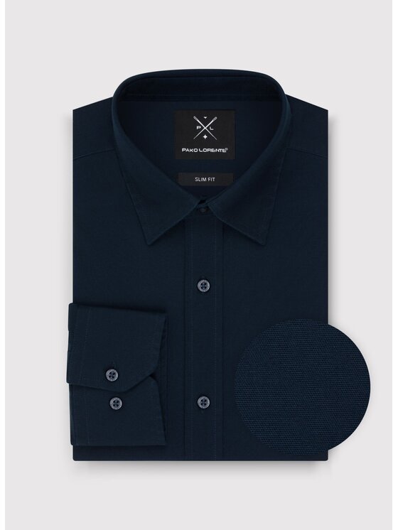 Pako Lorente Pako Lorente Koszula P25SN-1X-014 Granatowy Slim Fit