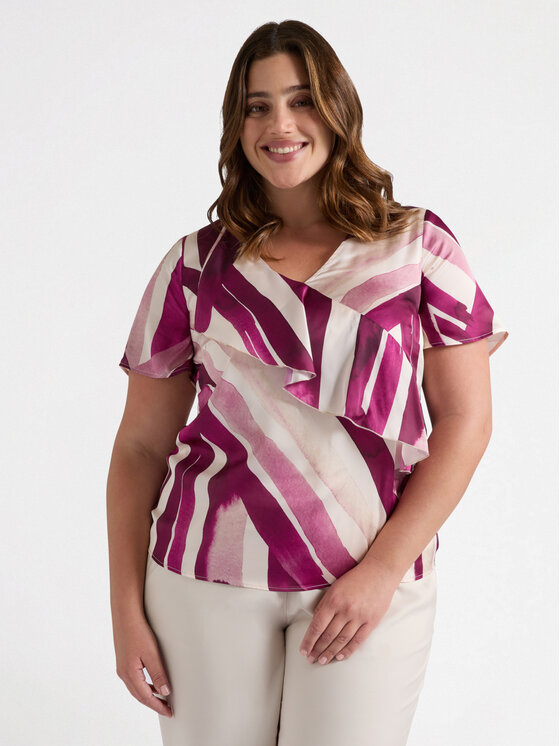 Bluzka, rozmiar 52, Bordowe, 2825T002352N0S1