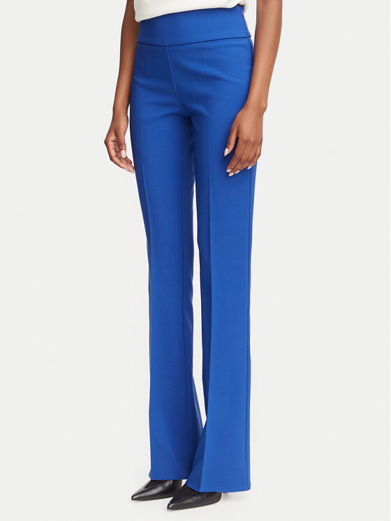 Rinascimento Rinascimento Bavlnené nohavice CFC0130140003 Modrá Flare Fit