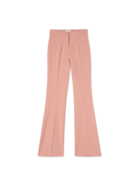 Oltre Oltre Spodnie materiałowe P04DR009409N0A6 Różowy Flare Fit
