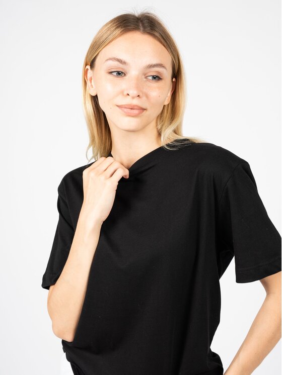 Silvian Heach Silvian Heach T-Shirt PGP21757TS Černá Oversize