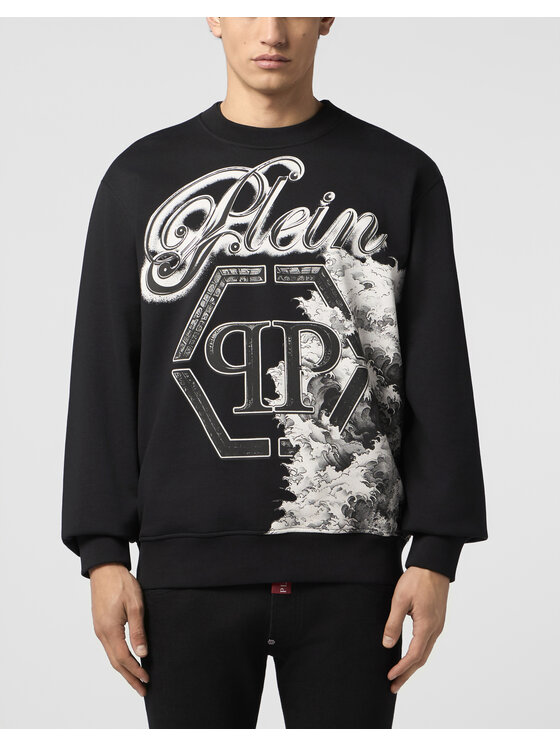 PHILIPP PLEIN PHILIPP PLEIN Bluza 29822 Czarny Regular Fit