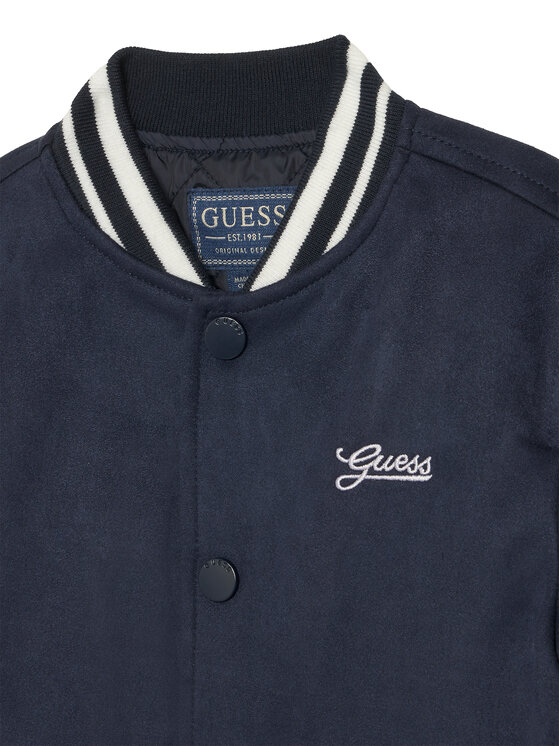 Guess Guess Kurtka bomber L6RL01 WG970 Granatowy Regular Fit