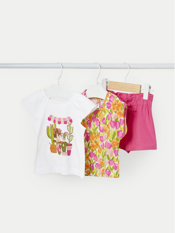 Mayoral Mayoral 2er-Set T-Shirts und Shorts 01229 Rosa Regular Fit