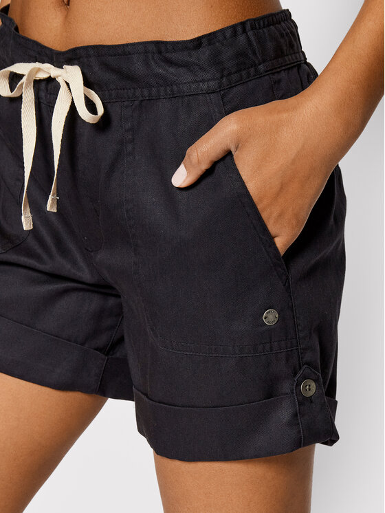 Roxy Roxy Stoffshorts Life Is Sweeter ERJNS03389 Schwarz Regular Fit