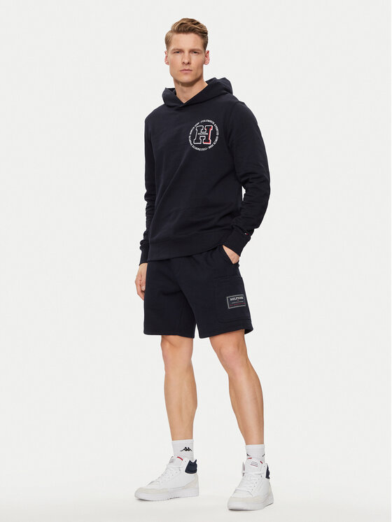 Tommy Hilfiger Tommy Hilfiger Sportske kratke hlače Flag Logo Badge MW0MW36145 Tamnoplava Regular Fit