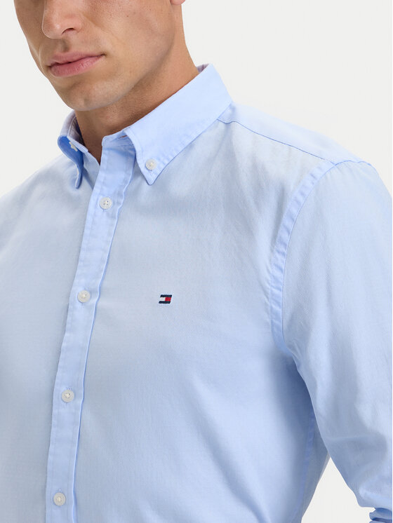 Tommy Hilfiger Tommy Hilfiger Srajca Flex Dobby MW0MW44570 Svetlo modra Slim Fit