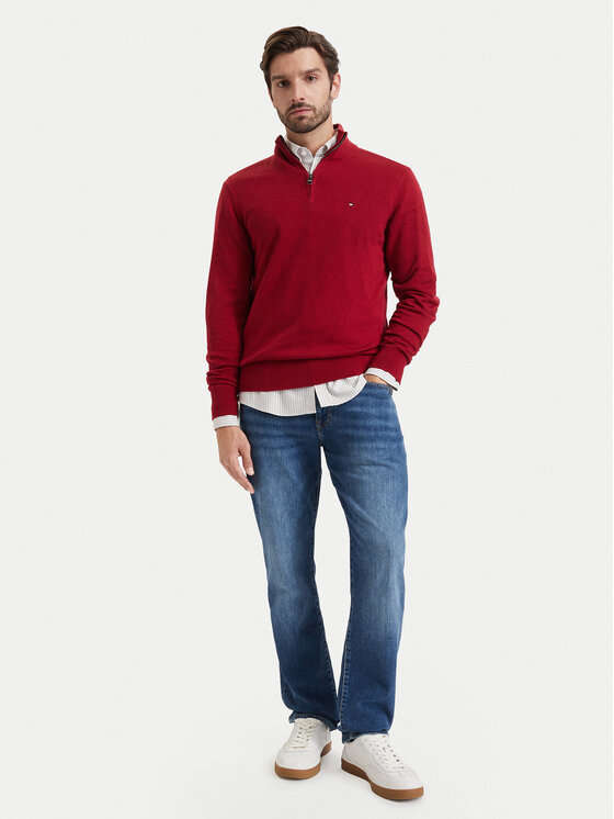 Tommy Hilfiger Tommy Hilfiger Megztinis MW0MW28049 Raudona Regular Fit
