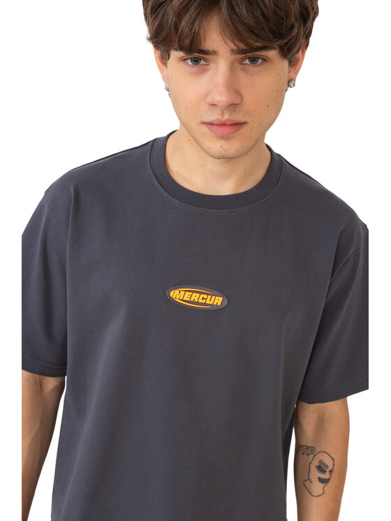 Mercur Mercur T-Shirt 90S Szary Comfortable Fit