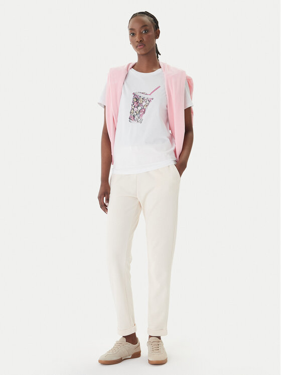 Liu Jo Liu Jo T-krekls WA6237 JS923 Balts Regular Fit