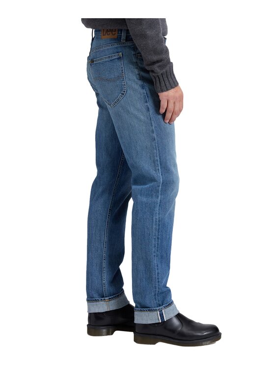 Lee Lee Jeansy 112386485 Niebieski Straight Fit