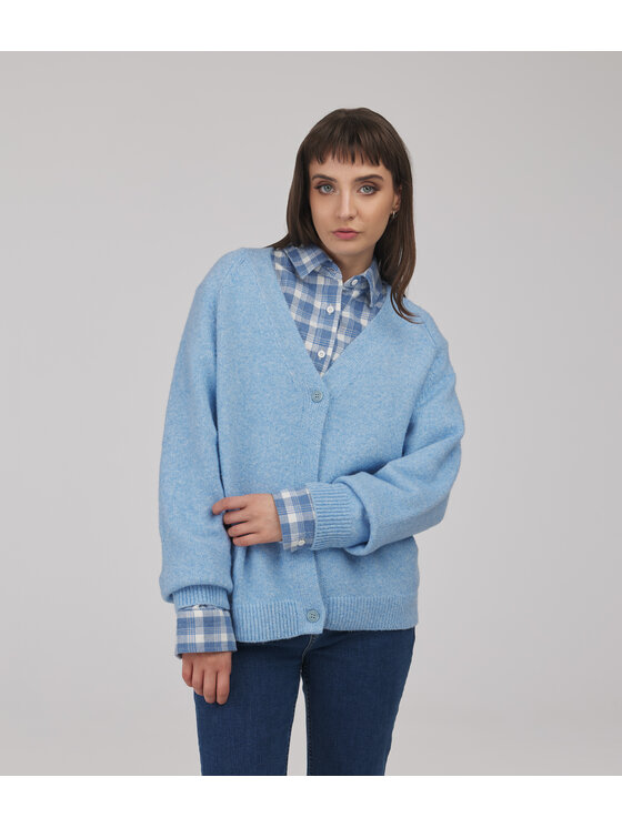 Lee Cooper Lee Cooper Sweter STENIA Niebieski jasny Regular Fit