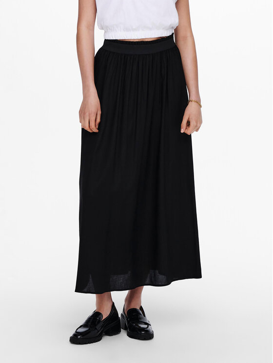 ONLY ONLY Fustă maxi Venedig 15164606 Negru Regular Fit