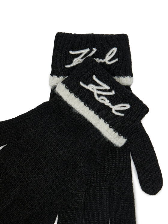 KARL LAGERFELD KARL LAGERFELD Rękawiczki Damskie 246W3601 Czarny