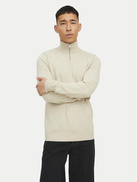 Jack&Jones Džemperis Emil 12189339 Bēšs Regular Fit