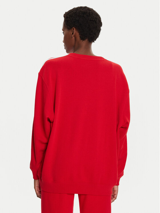adidas adidas Bluza 3-Stripes IN8487 Czerwony Oversize
